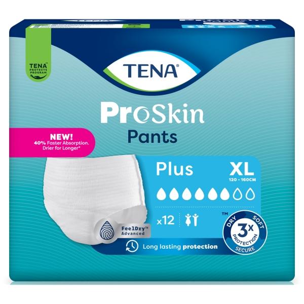 TENA ProSkin Pants Plus Gr. XL Windelhosen für mittelschwere Inkontinenz 1 Beutel = 12 Stück