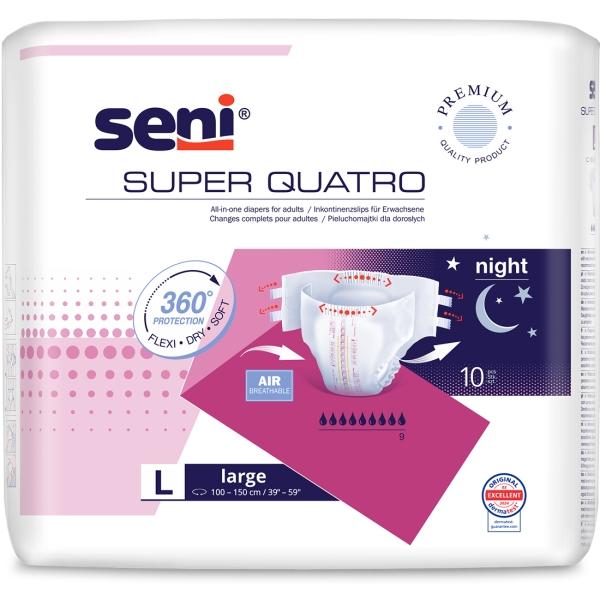 Seni Super Quatro Gr. L Klettwindel für Erwachsene 1 Beutel = 10 Stück