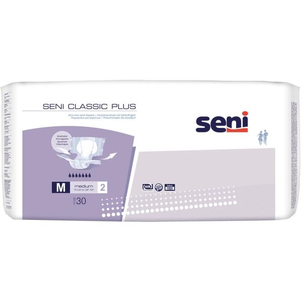 Seni Classic Plus Gr. M Inkontinenz-Windeln für Erwachsene 1 Beutel = 30 Stück