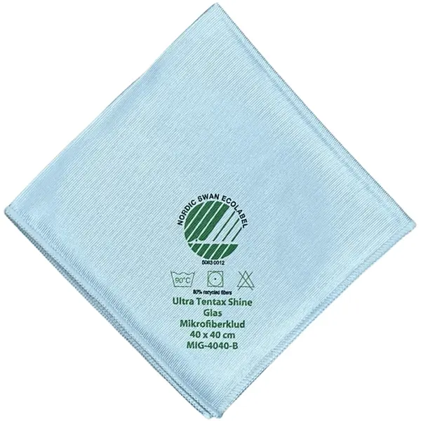 NUMATIC Tentax Ultra Shine Glas TBS 40 x 40 cm Microfasertuch für Glas & Spiegel blau