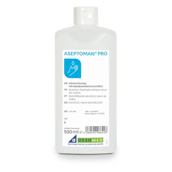 DESOMED ASEPTOMAN PRO alkoholisches Händedesinfektionsmittel 500 ml Spenderflasche