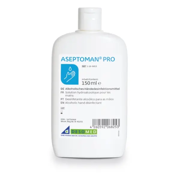 DESOMED ASEPTOMAN PRO alkoholisches Händedesinfektionsmittel 150 ml Kittelflasche
