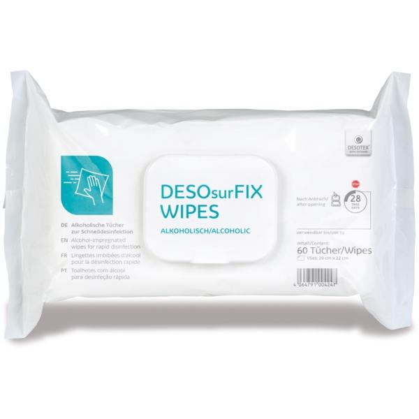 DESOMED DESOsurFIX WIPES alkoholische Schnelldesinfektionstücher 1 Pack = 60 Tücher