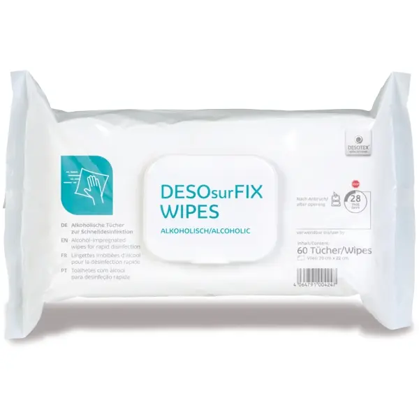 DESOMED DESOsurFIX WIPES alkoholische Schnelldesinfektionstücher 1 Pack = 60 Tücher
