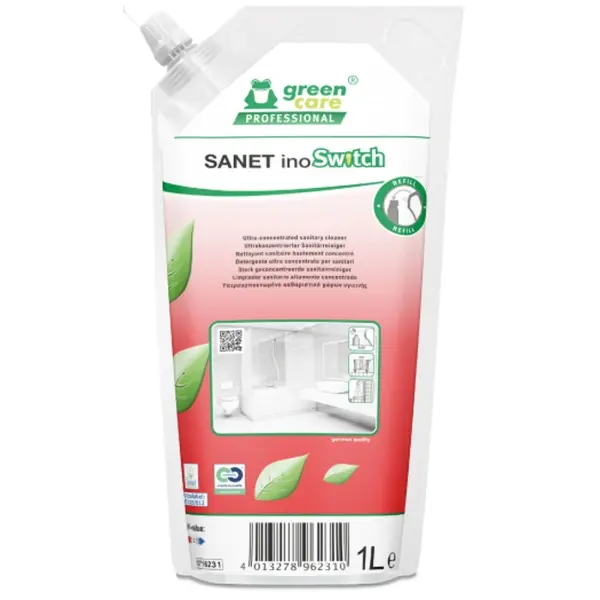 TANA green care SANET inoSwitch Ultrakonzentrierter Sanitärreiniger 1 l Nachfüllbeutel
