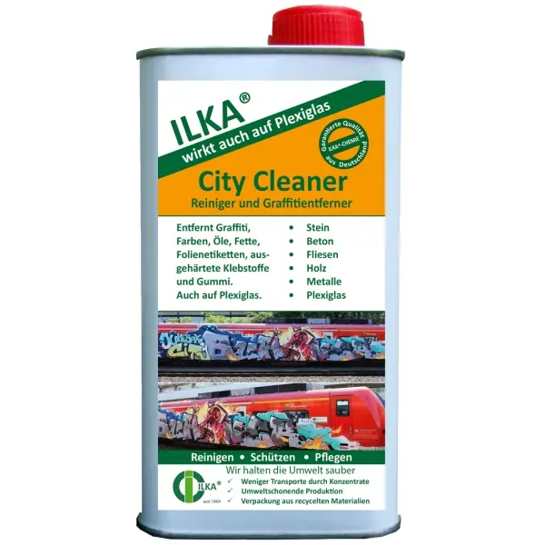 ILKA City Cleaner Reiniger für die Entfernung von Graffiti, Farben, Ölen, Fetten 1 l Flasche