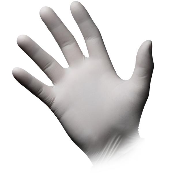Basic-Touch Latex Einmalhandschuhe puderfrei, weiß, Gr. XS 1 Box = 100 Stück