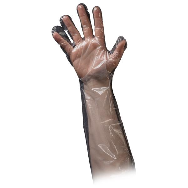 MED-COMFORT PE-Veterinärhandschuh unsteril, extra lang, transparent, Gr. L 1 Beutel = 50 Stück
