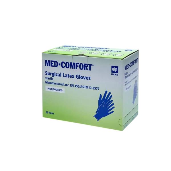 MED-COMFORT Latex-OP-Handschuhe gepudert, steril, weiß, Gr. 7 1 Box = 50 Paar