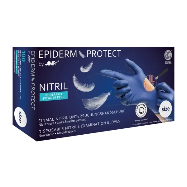 EPIDERM PROTECT Nitrilhandschuhe puderfrei, metallblau, Gr. L 1 Box = 100 Stück