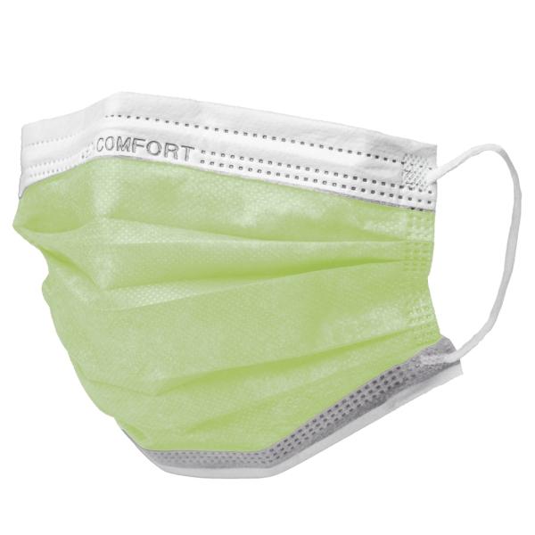 MED-COMFORT Mundschutzmasken 3-lagig, TYP IIR, cedro (hellgrün) 1 Box = 50 Stück