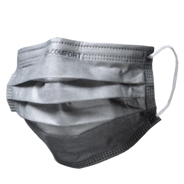 MED-COMFORT Mundschutzmasken 4-lagig, TYP IIR, grau 1 Box = 50 Stück