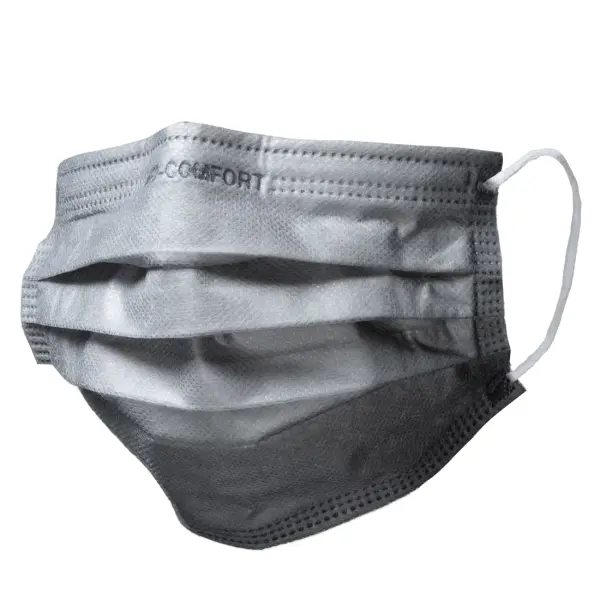 MED-COMFORT Mundschutzmasken 4-lagig, TYP IIR, grau 1 Box = 50 Stück
