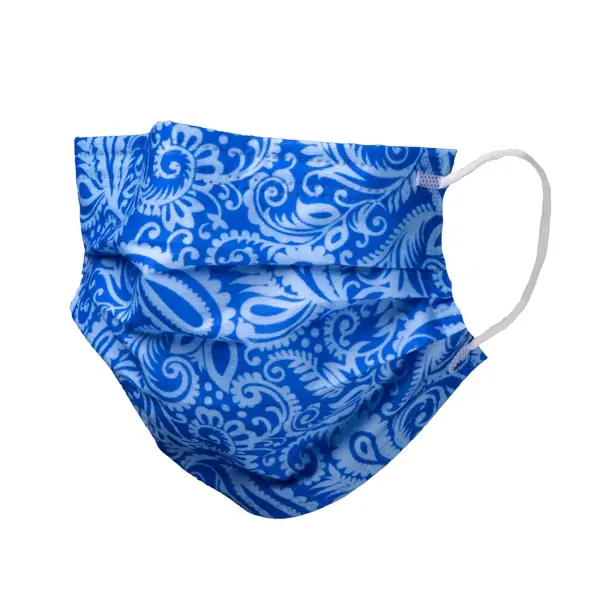 STYLE BLUEBERRY Mundschutzmaske 3-lagig, TYP II, blau gemustert 1 Box = 50 Stück