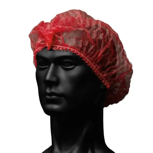 ECO-PLUS Einweg-Klipphauben Kopfhauben rot, Gr. M 1 Beutel = 100 Stück