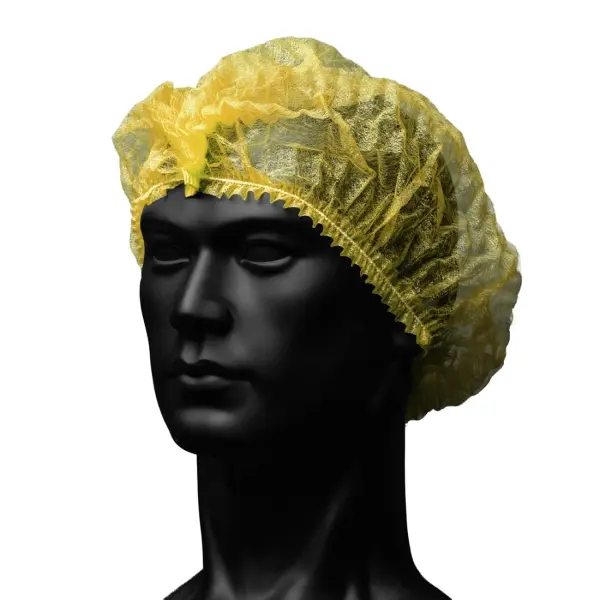 ECO-PLUS Einweg-Klipphauben Kopfhauben gelb, Gr. M 1 Beutel = 100 Stück