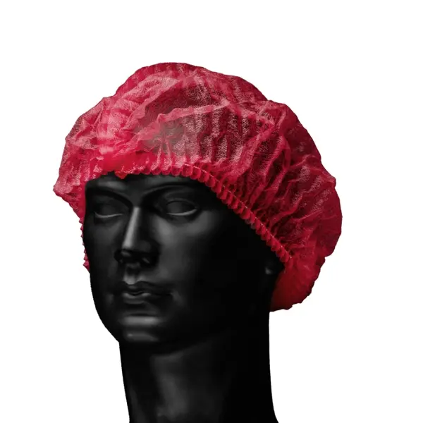 MED-COMFORT Einweg-Klipphauben detektierbar rot, Gr. M 1 Box = 100 Stück