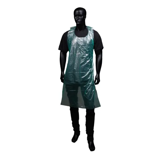 MED-COMFORT PE-Einwegschürzen 80 x 125 cm, grün gehämmert 1 Box = 100 Stück