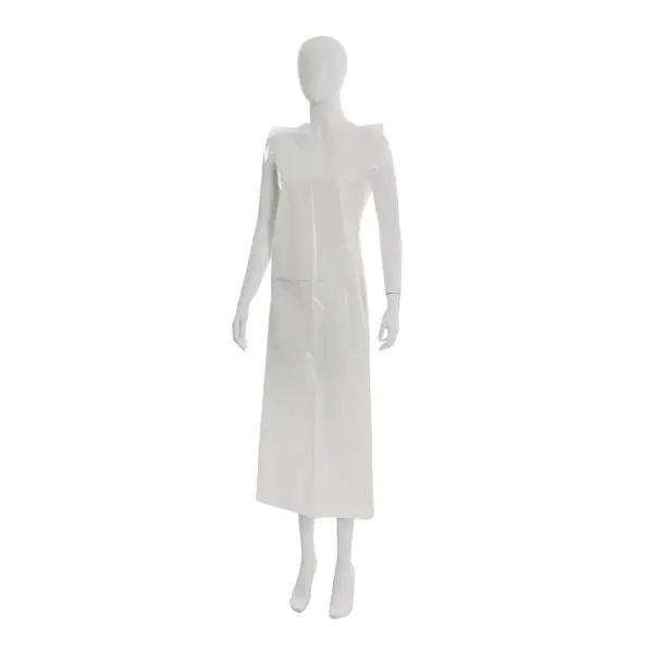 MED-COMFORT PE-Einwegschürzen geblockt heavy 75 x 140 cm, weiß glatt 1 Pack = 50 Stück