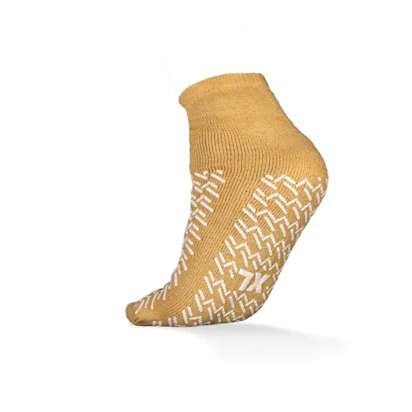 ECO-PLUS Einweg-Antirutsch-Socken beidseitig beschichtet, beige Gr. XL (42-43)