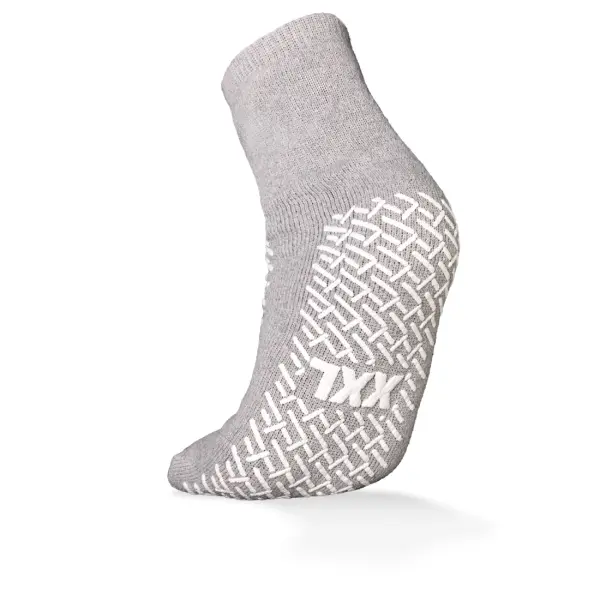 ECO-PLUS Einweg-Antirutsch-Socken beidseitig beschichtet, grau Gr. XXL (44-47)