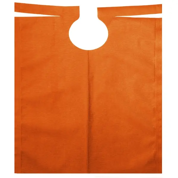 AMPri Dental Patientenumhang mit PE Beschichtung 530 x 600 mm, orange 1 Rolle = 80 Stück