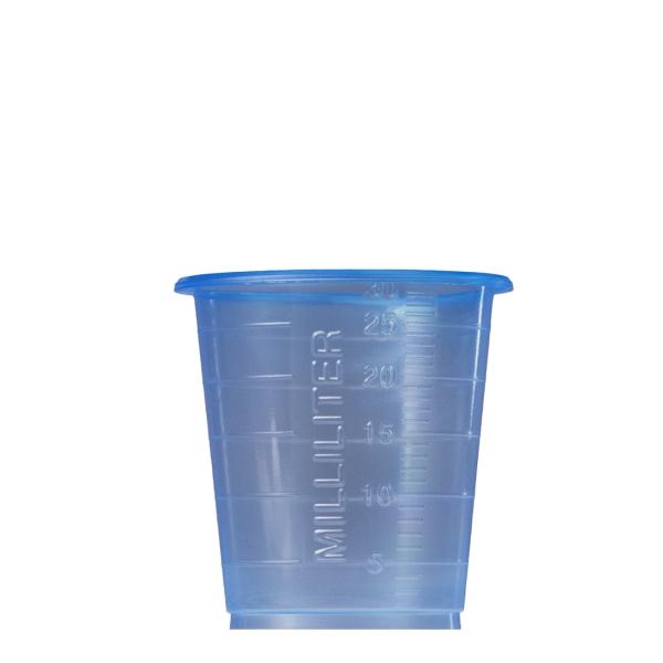 MED-COMFORT ECO Einmal Medizinbecher 30 ml graduiert, unsteril, blau, (4800 Stück) 1 Karton = 60 Beutel