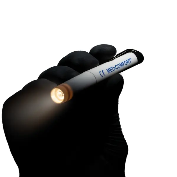 MED-COMFORT Diagnostikleuchte mit Batterie aus Metall weiß