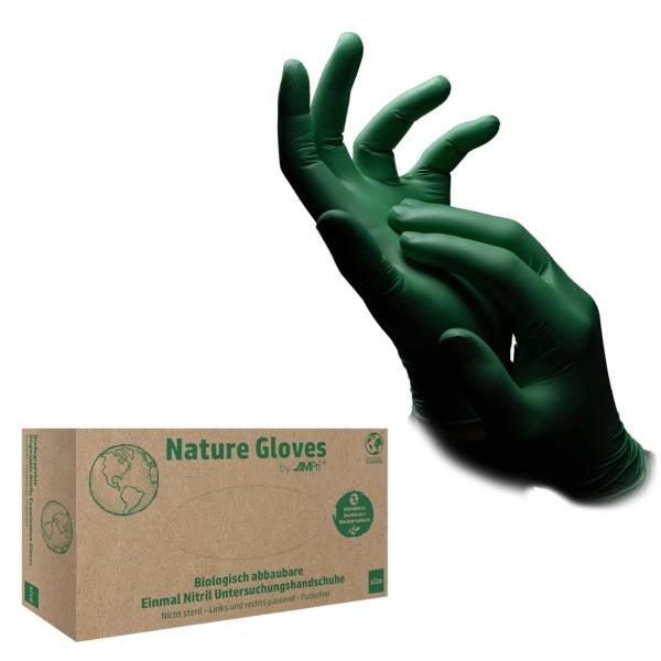 Nature Gloves Nitril-Untersuchungshandschuhe puderfrei, grün, Gr. L 1 Box = 100 Stück