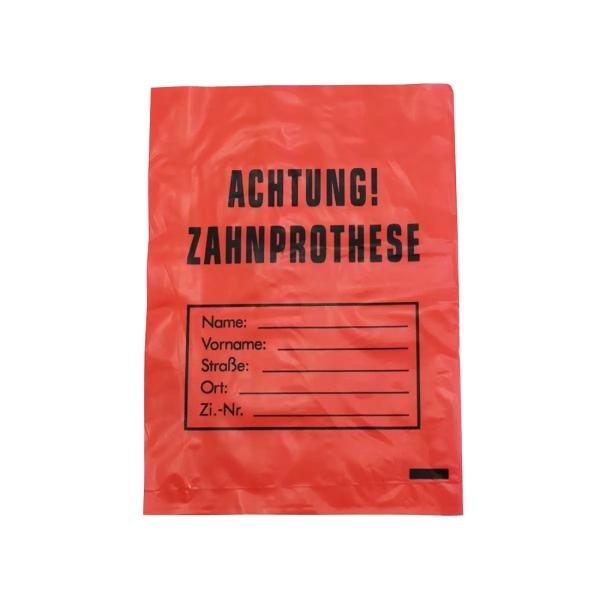 AMPri Zahnprothesenbeutel aus LDPE 17 x 24 cm, rot 1 Karton = 2000 Stück