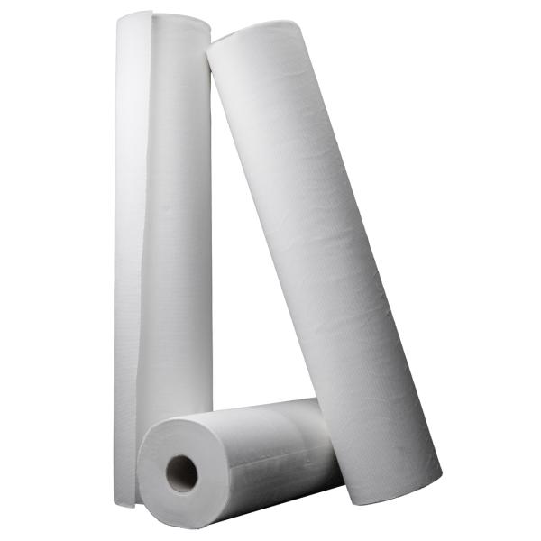 PaperComfort Ärzterollen 2-lagig Liegenabdeckrollen Zellstoff, weiß, 59 cm x 50 m 1 Karton = 9 Rollen