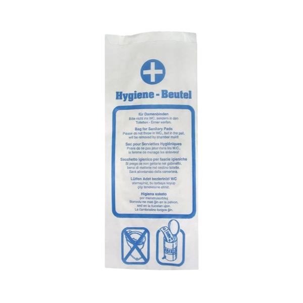 AMPri Hygienebeutel aus Papier 12 x 5 x 29 cm, weiß 1 Karton = 1000 Stück