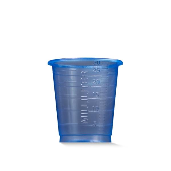 AMPri Einmal Medizinbecher 30 ml graduiert blau 4800 Stück