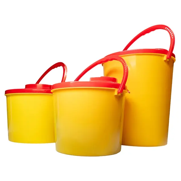AMPri Einweg-Kanülenabwurfbehälter 5 l gelb-rot 