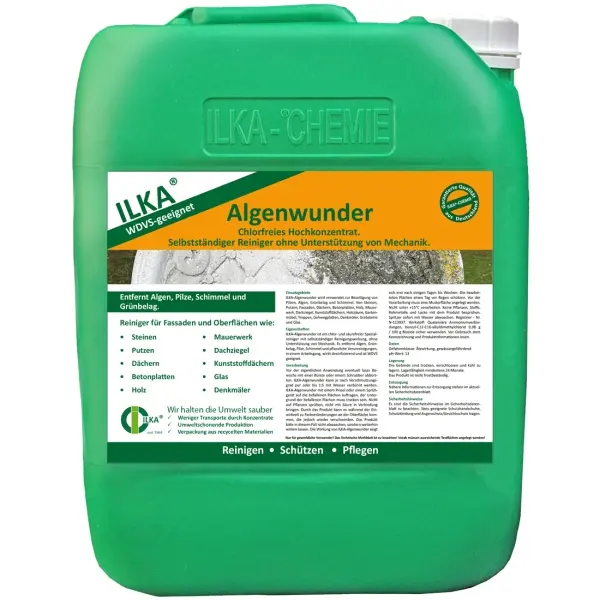 ILKA Algenwunder Hochkonzentrat ohne Chlor, Säure oder mechanisches Schrubben 20 l Kanister