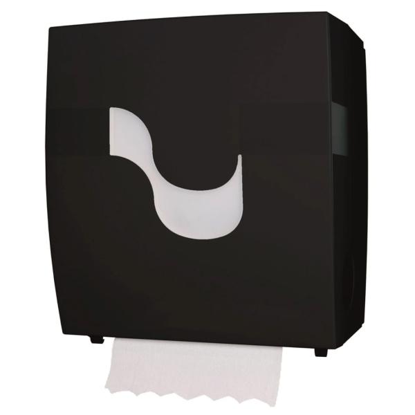 celtex® autocut Handtuchrollenspender Kunststoff, Aussenabrollung schwarz