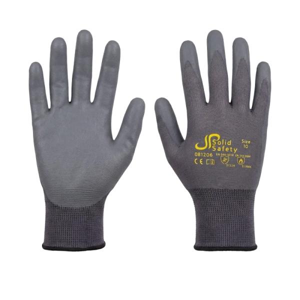 SolidSafety Tough Micro Touch Montagehandschuhe robust und extra griffig, grau Gr. L/9