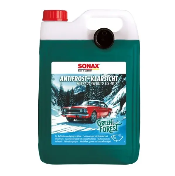 SONAX Scheibenreiniger gebrauchsfertig Green Forest für die Scheibenwaschanlage 5 l Kanister