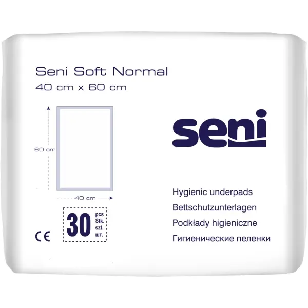 Seni Soft Normal 40 x 60 cm Krankenunterlage 1 Beutel = 30 Stück