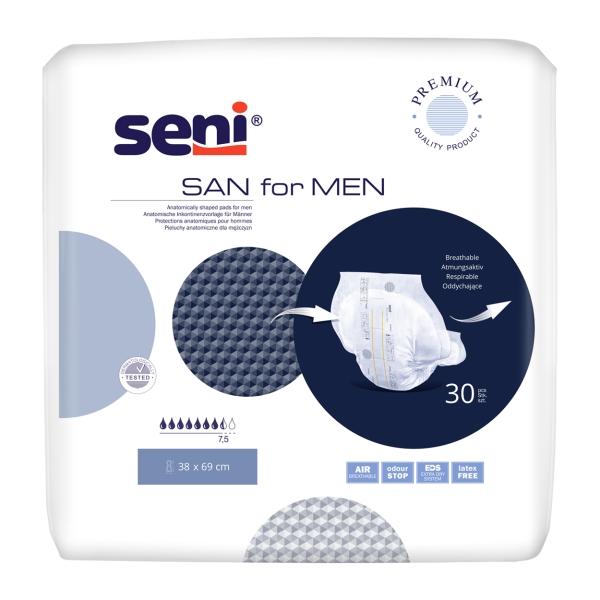 Seni San for Men anatomische Vorlage für Männer 1 Beutel = 30 Stück