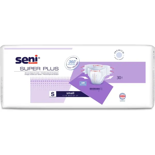 Seni Super Plus Gr. S Inkontinenzslip mit Klebeklettverschlüssen 1 Beutel = 30 Stück
