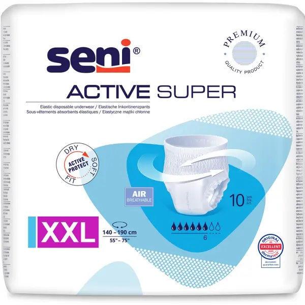 Seni Active Super Gr. XXL atmungsaktive Inkontinenzpants 1 Beutel = 10 Stück