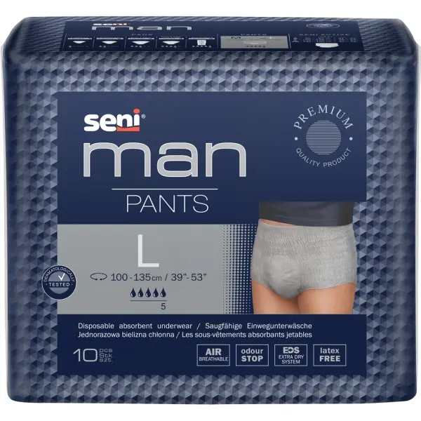 Seni Man Pants Gr. L saugfähige Unterwäsche für Männer 1 Beutel = 10 Stück