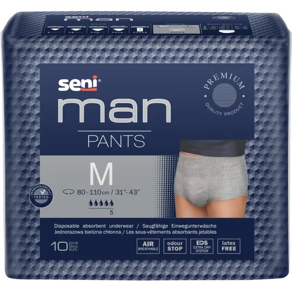 Seni Man Pants Gr. M saugfähige Unterwäsche für Männer 1 Beutel = 10 Stück