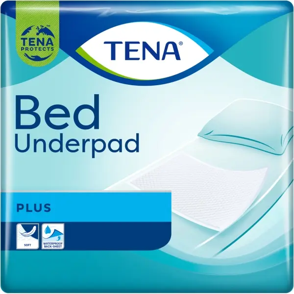 TENA Bed Plus 60 x 60 cm Einweg-Inkontinenzunterlagen 1 Beutel = 30 Stück