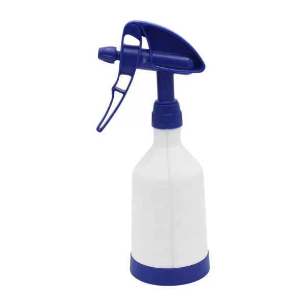 DE WITTE 2-Way Sprühflasche Tex Spray Sprühkopf  360° + Flasche Inhalt 500 ml dunkelblau