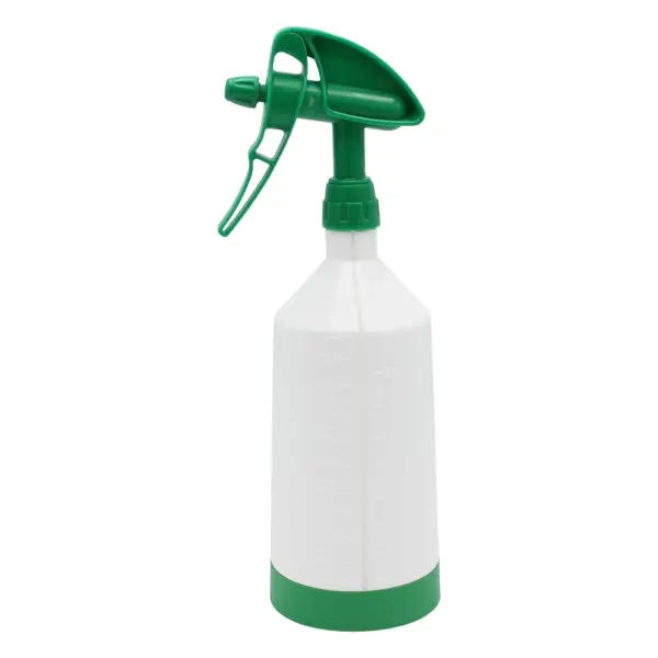 DE WITTE 2-Way Sprühflasche Tex Spray Sprühkopf  360° + Flasche Inhalt 1 Liter grün