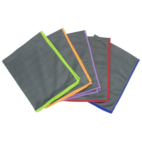 DE WITTE Carbon-Mikrofasertuch 40 x 50 cm, bunt gemischt 1 Pack = 5 Tücher