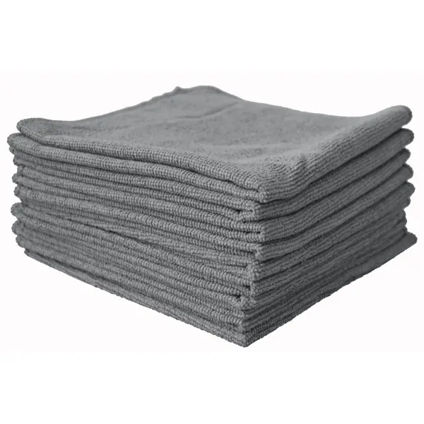 DE WITTE Microfasertücher Tricot FIRST 38 x 38 cm grau 1 Pack = 10 Stück