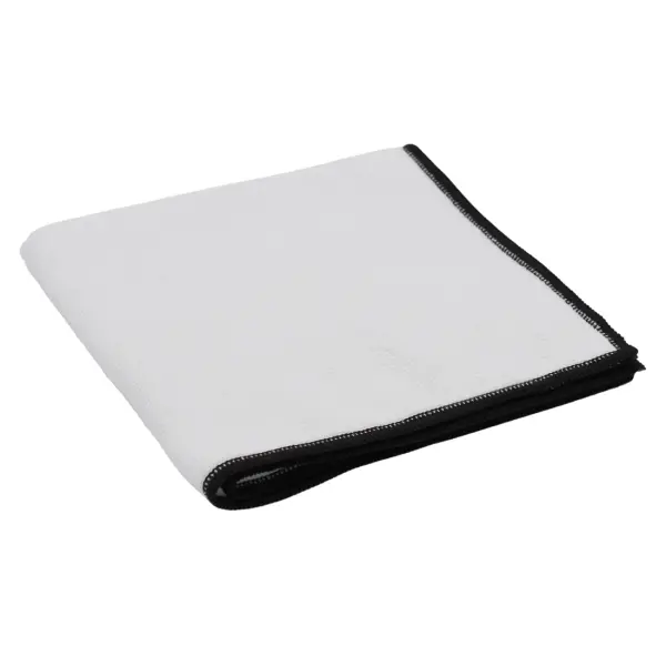 DE WITTE Recycled Soft 83% naturfarbig 38 x 38 cm, Rand schwarz 1 Pack = 5 Tücher